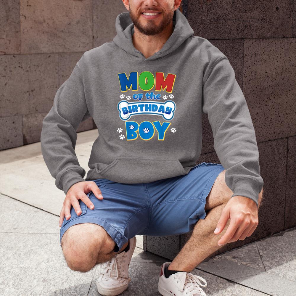 Thedaughterdadshirts Mom And Dad Of The Birthday Boy Dog Family Party Decorations Unisex Hoodie
