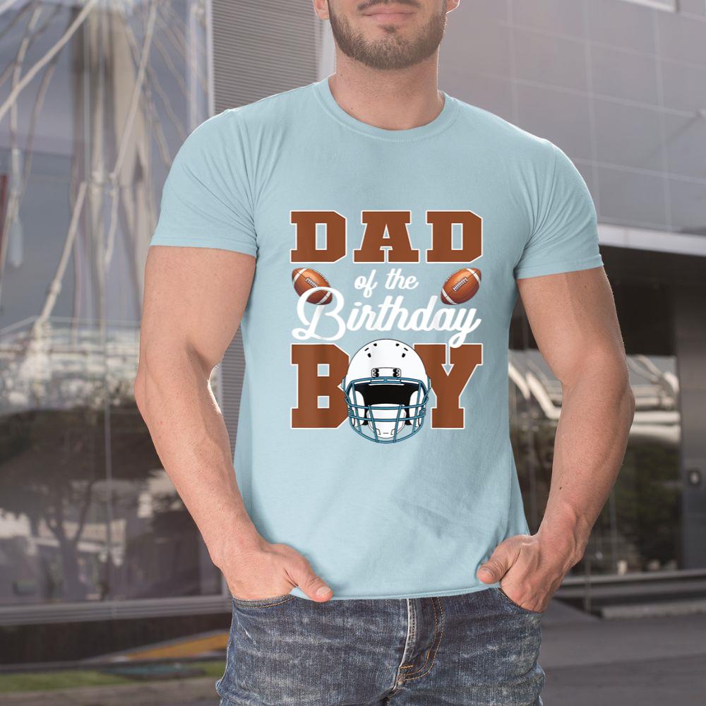 Thedaughterdadshirts Dad Of The Birthday Boy Football Party Family Matching Unisex T-shirt