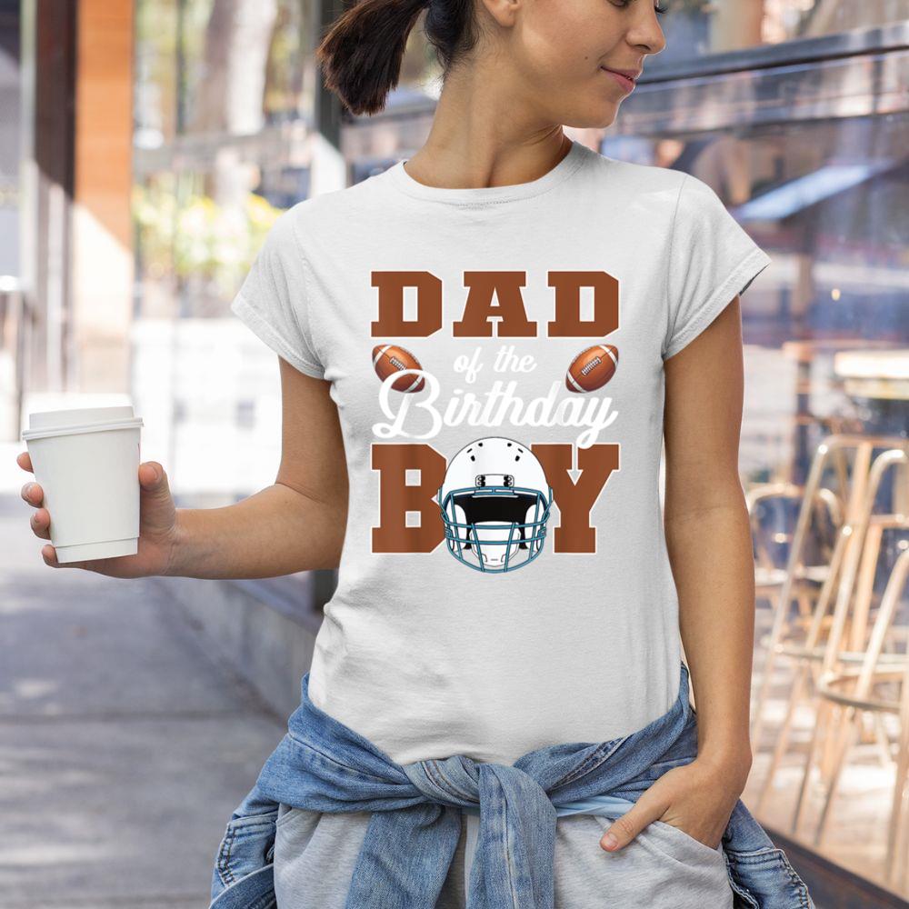 Thedaughterdadshirts Dad Of The Birthday Boy Football Party Family Matching Unisex T-shirt