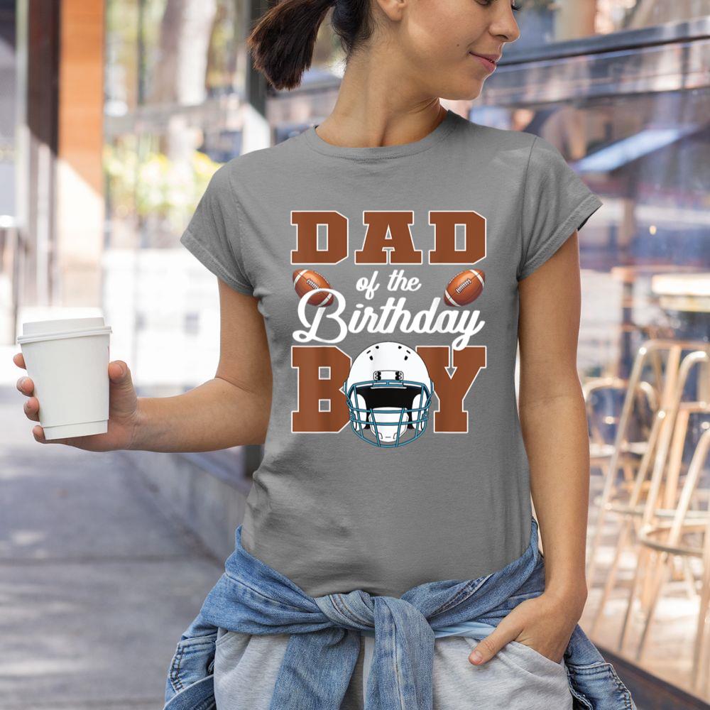 Thedaughterdadshirts Dad Of The Birthday Boy Football Party Family Matching Unisex T-shirt