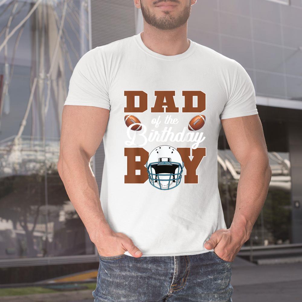 Thedaughterdadshirts Dad Of The Birthday Boy Football Party Family Matching Unisex T-shirt