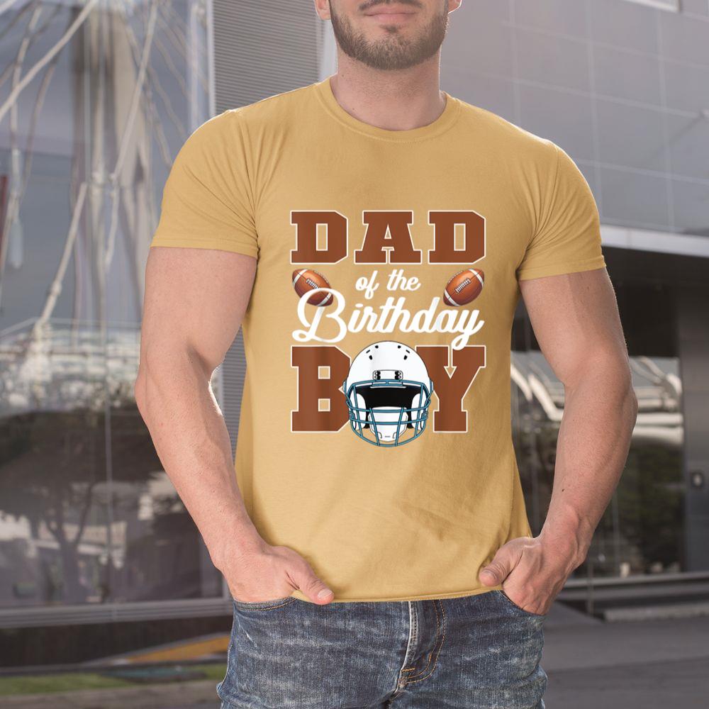 Thedaughterdadshirts Dad Of The Birthday Boy Football Party Family Matching Unisex T-shirt