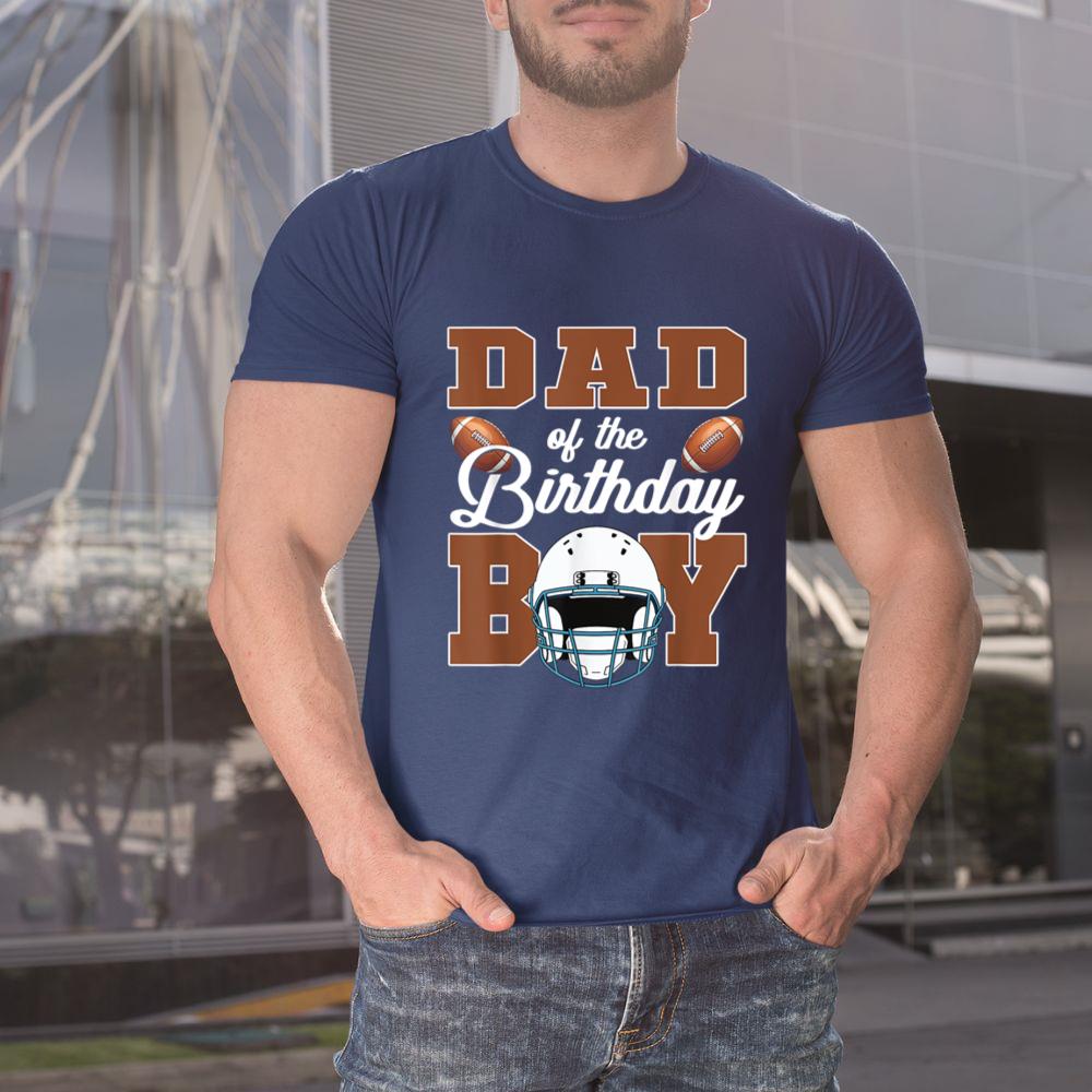 Thedaughterdadshirts Dad Of The Birthday Boy Football Party Family Matching Unisex T-shirt