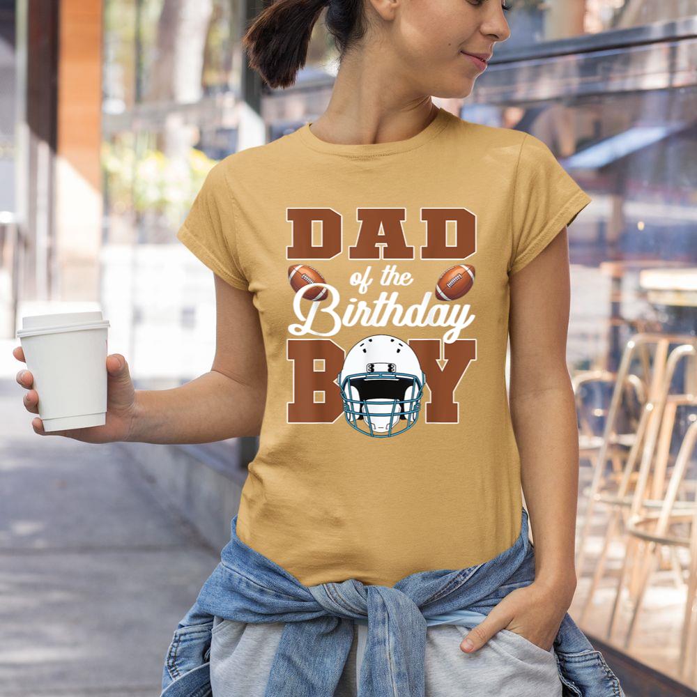 Thedaughterdadshirts Dad Of The Birthday Boy Football Party Family Matching Unisex T-shirt